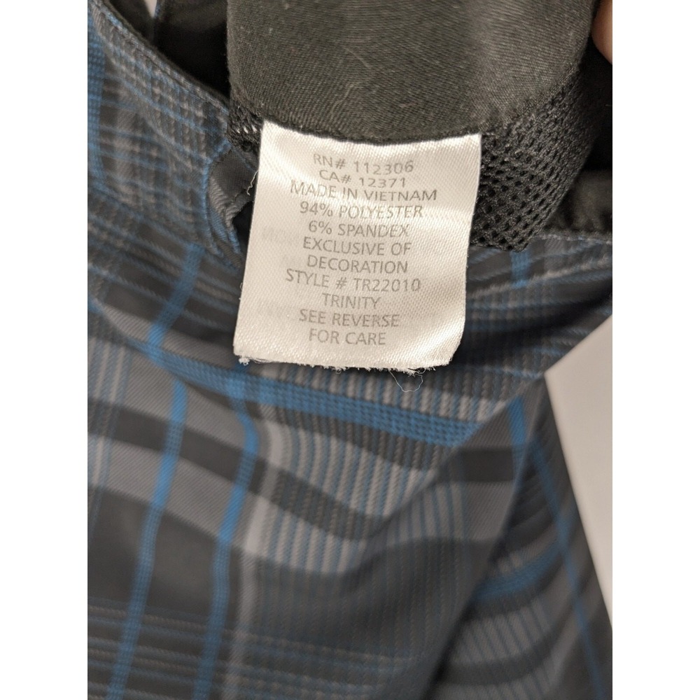 Trinity Collective Dual Purpose Shorts Mens 34 Grey Blue Plaid Hybrid Boardshort - Picture 7 of 8